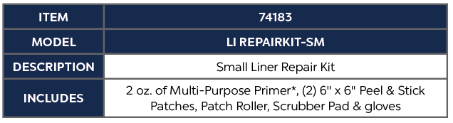 Small Liner Repair Kit